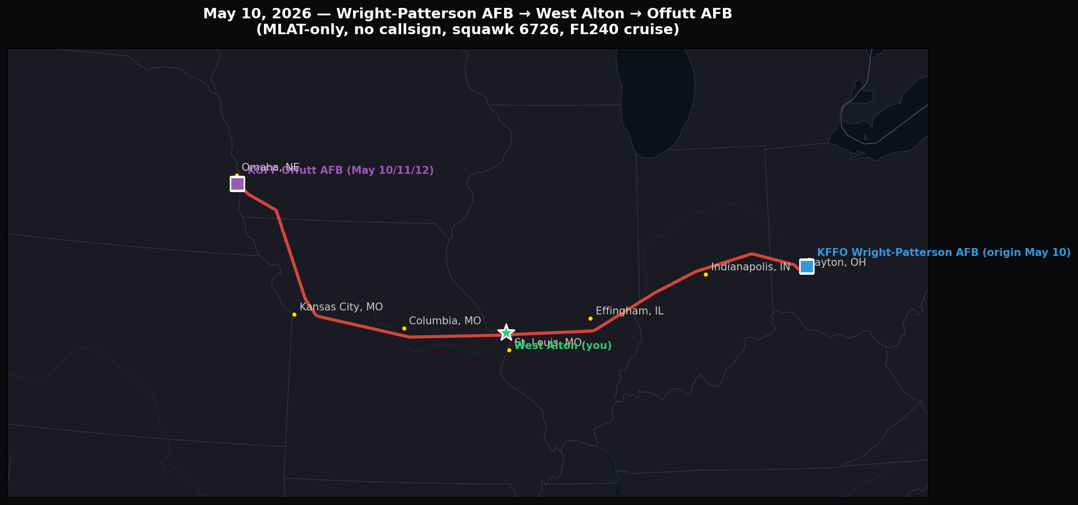 Detailed May 10 transit map with cities